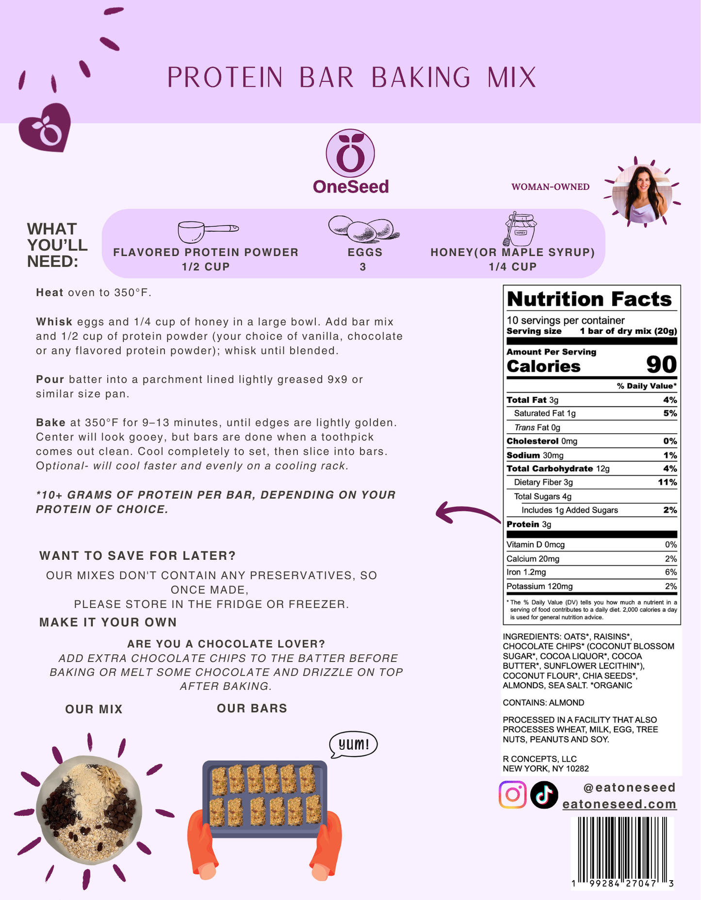 OneSeed Protein Bar Mix