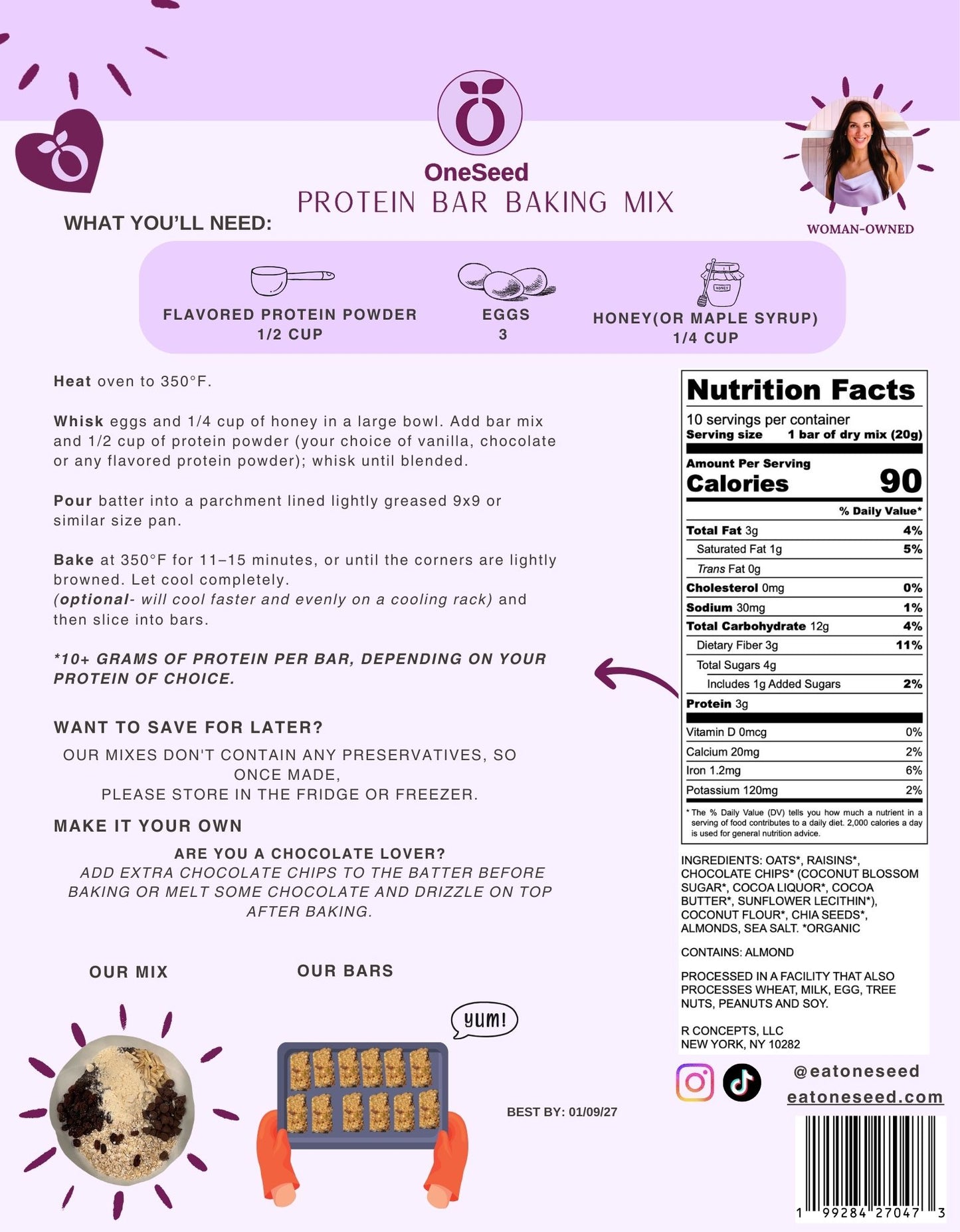 OneSeed Protein Bar Mix